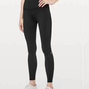 Lululemon Fast & Free Full Length Tight *Non-Reflective 28" Black Size 10